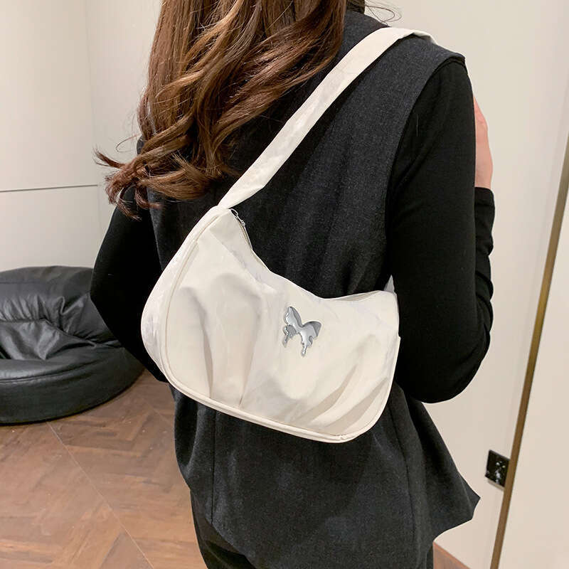 Pleated Shoulder New Niche Design Versatile Ins Underarm Trending Korean Style Women's Bag This Year
