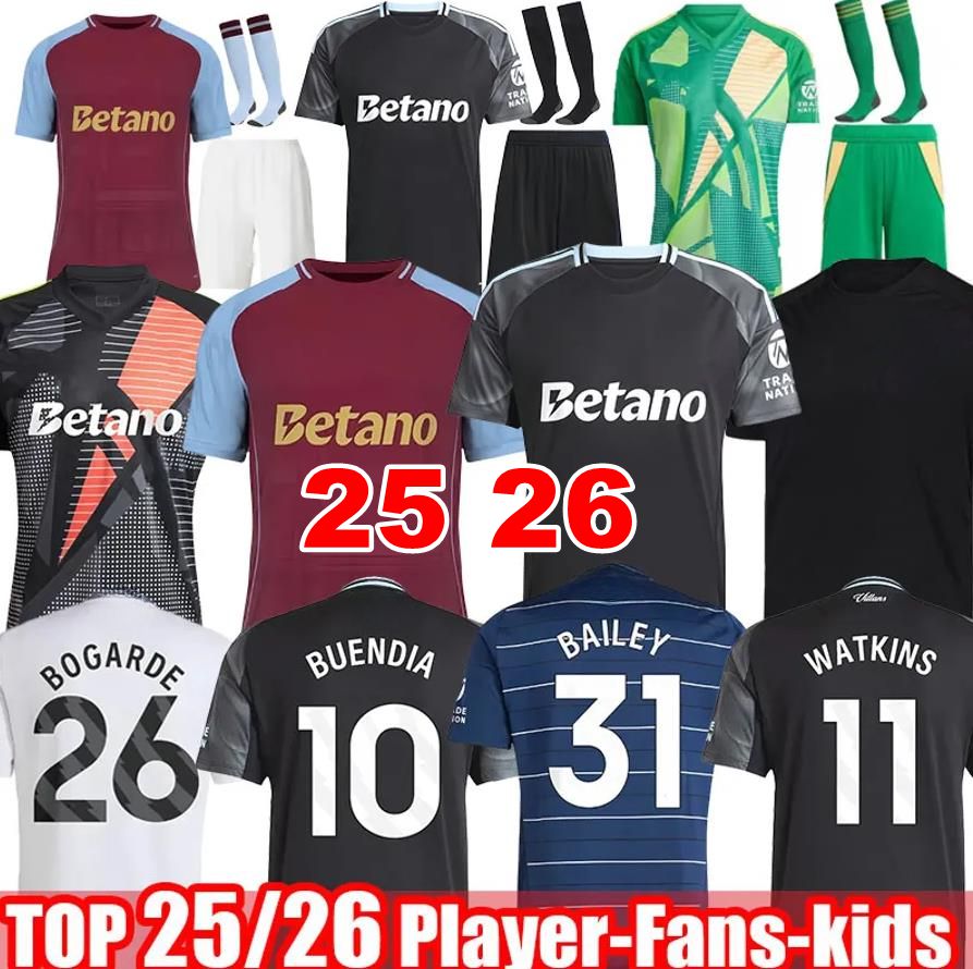 2025/26 RASHFORD 150th Soccer Jerseys ASENSIO BAILEY WATKINS KAMARA ONANA Football Shirt TIELEMANS MCGINN AsTOnS CARLOS VilLaeS men kids kits socks sets