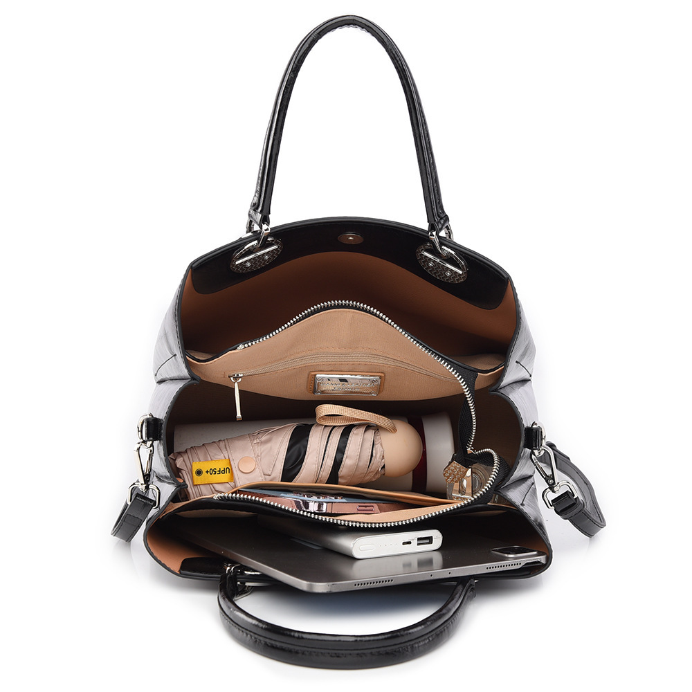 Handbag New Simple Elegant Mom Large Capacity Commuter Shoulder Oil Wax Leather Women's Bag