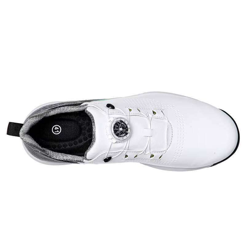 New Arrive High Quality Men Golf Women Breathable Leather Upper Rotating Shoelaces Sport Shoes