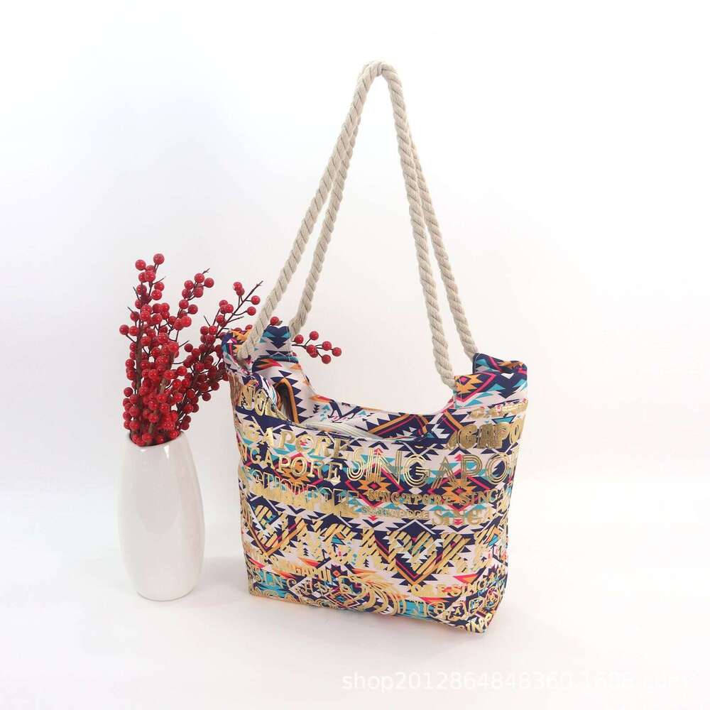 Bohemian New Women's Canvas Fashion Ethnic Style Handbag Mommy Student Class Shoulder Bag