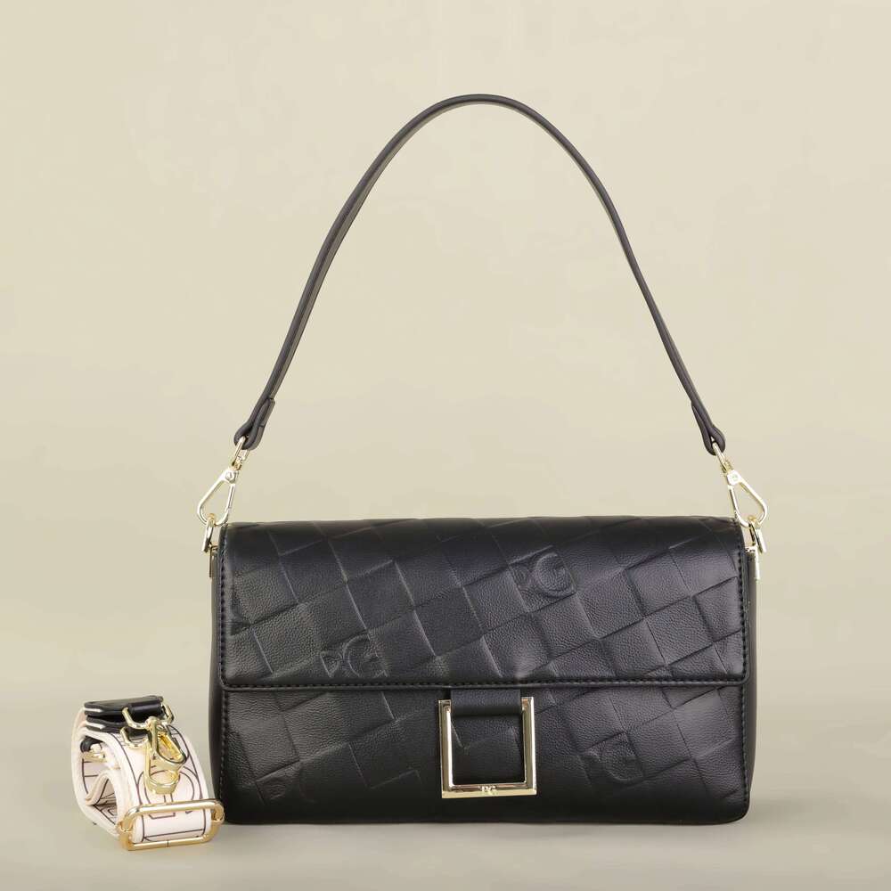 PG Exquisite Brand Fashion Handbag Classic Solid Design Shoulder Dark Letter Emed Ladies Party Bag