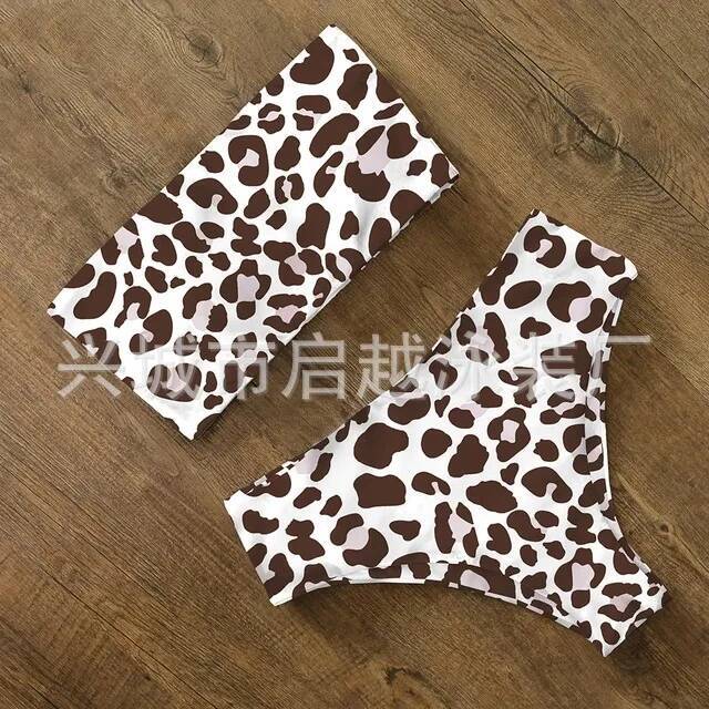 2022 Swimwear Swimsuit Women Print High Waist Bikini Set Bathing Suit Female Beach Wear Biquini