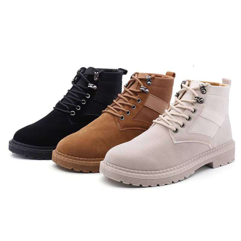 New High-top Casual British Canvas Suede Men's Shoes Wild Fashion Tooling Boots