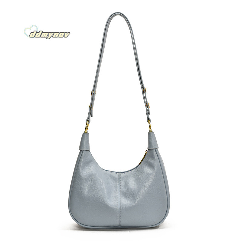 Niche Fashion Underarm for Women 2025 New High-end Simple Shoulder Crossbody Textured Versatile Dumpling Bag ddmynov
