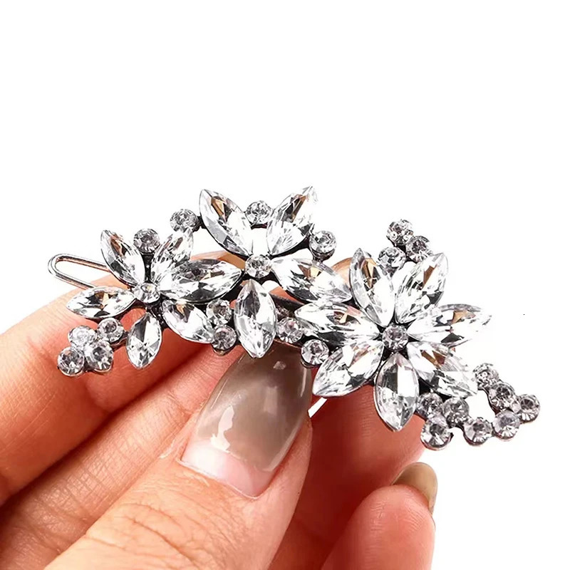2pc Minimalist Rhinestone Crystal Womens Hair Clip Bride Hair Accessories Banquet Daily Versatile Girls Sweet Jewelry Hair Comb 250610
