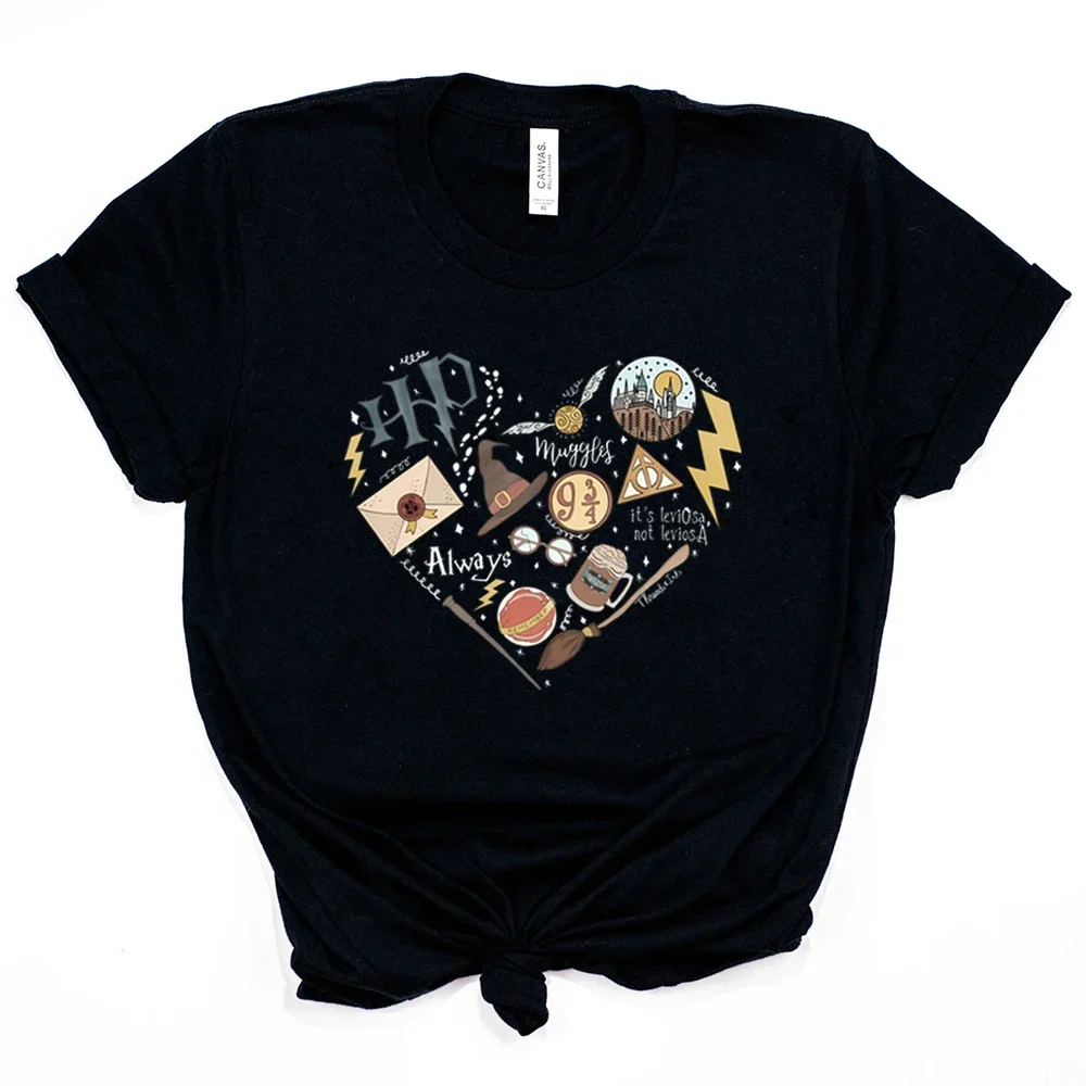 Shirt Wizard School Home Castle T-Shirt Hallow Tees Matching Universal Trip Tshirt Oversized Tees