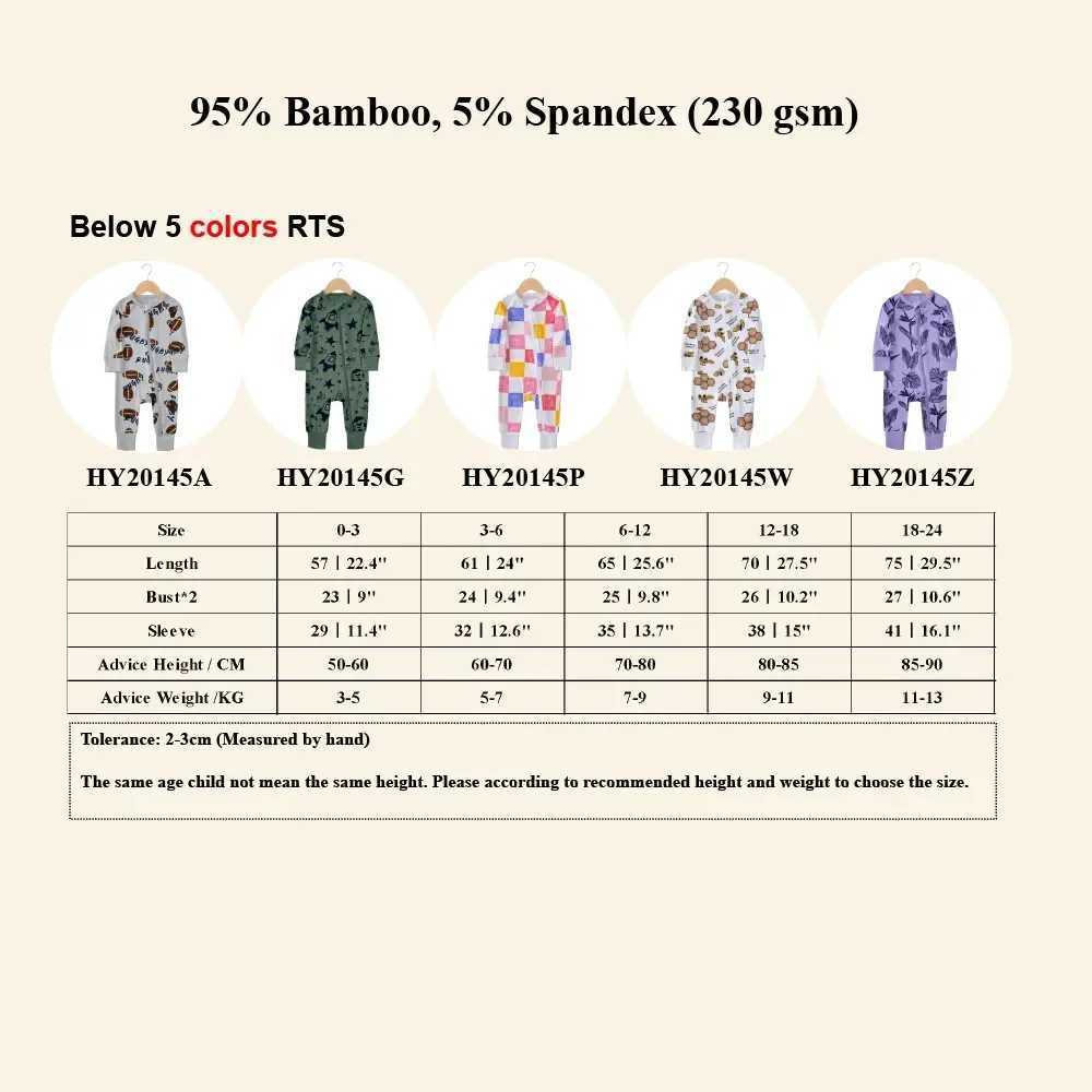 2025 Spring Newborn Clothes Baby Boy Girl Onesie Toddler Bamboo Fiber Pajamas Sets Long Sleeve Full Print Sleepwear Kids Outfits y250610GV26