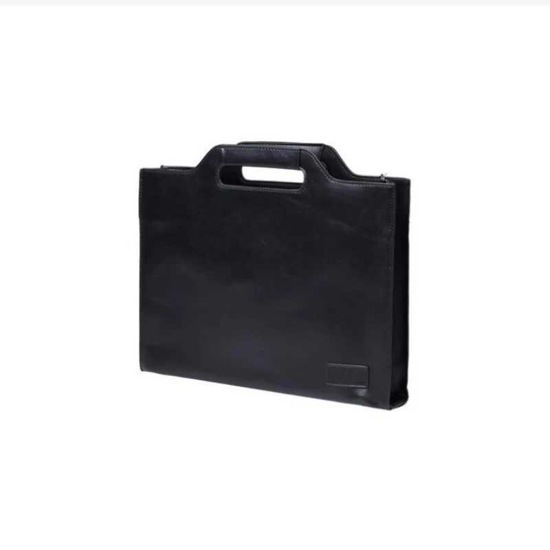 Crazy Horse PU Leather Briefcase Men Vintage Handbag Male Messenger Bags Portfolio Laptop Shoulder Bag Men Office Work Clutch Bag W250610