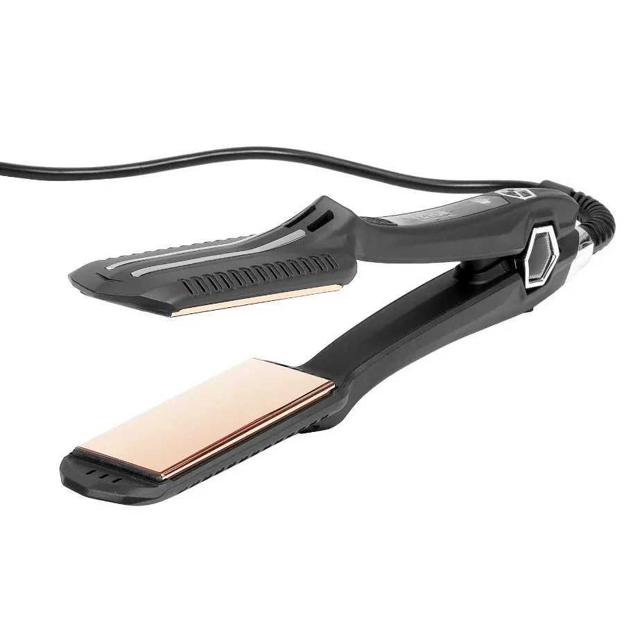 Hair Straightener 1.5-inch Titanium Flat Iron Dual Infrared Hair Straightener Flat Iron with LCD Display and 19 Temp Levels - W250610