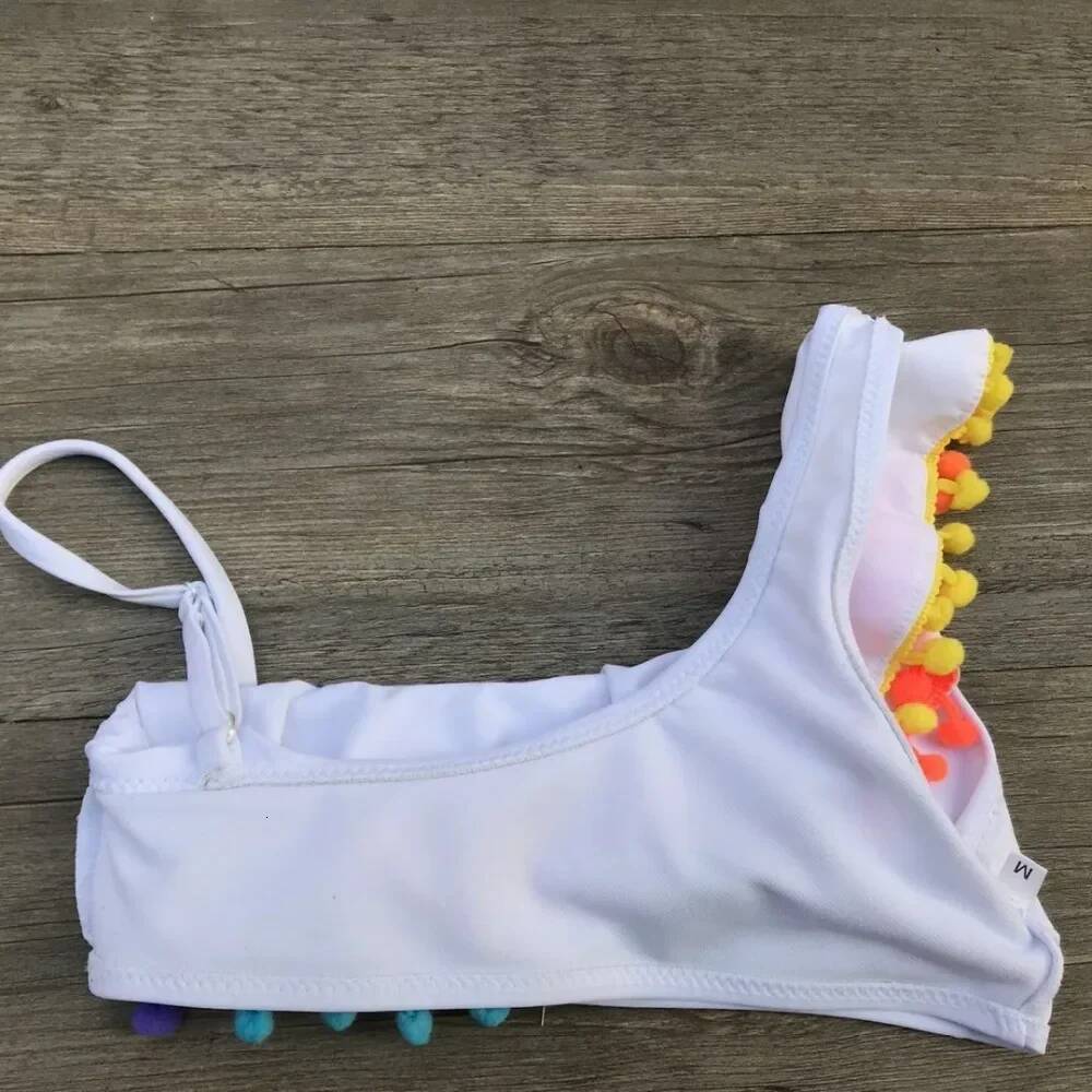 2025 Girls Split Swimsuits Cute Shoulder Swimsuit Children Swimwear Bikini Set Girl Swimming Clothes Kids Bathing Suit Beachwear