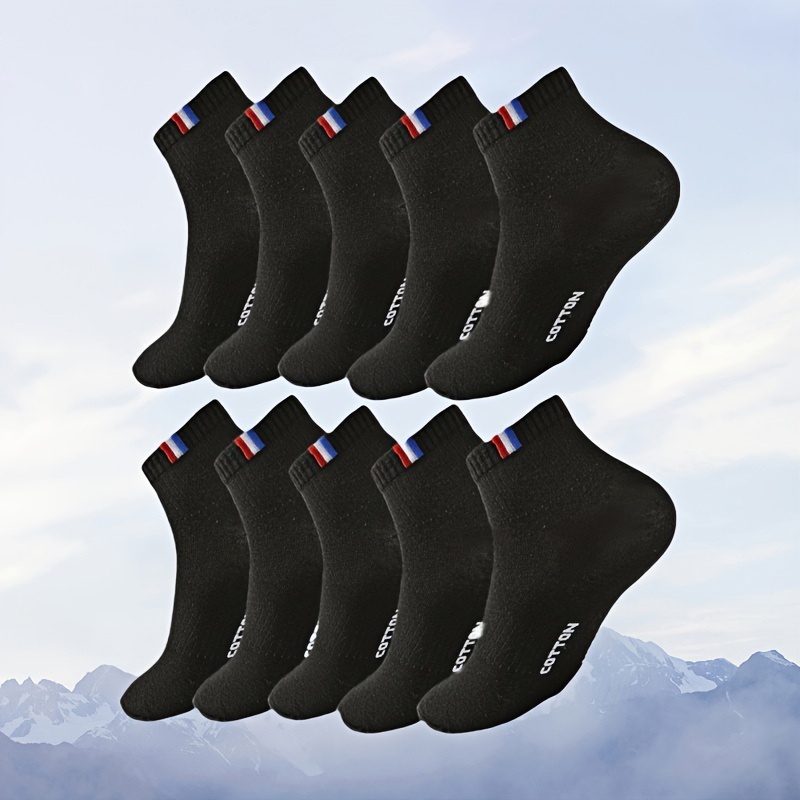 Athletic Breathable Mesh Socks for Sports - Letter Print Design & Comfortable Cushioned Insoles