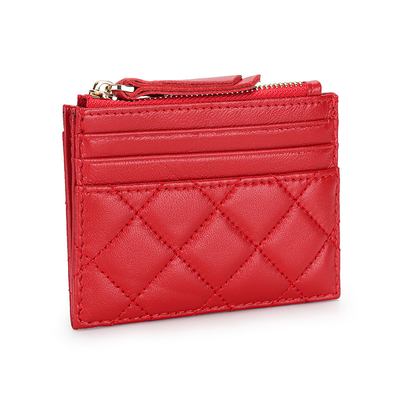 Free Shipping 2025 New Designer Bag Women's Genuine Leather Zipper Wallet Multi Slot Embroidered Card Bag Exquisite And Practical Coin Purse