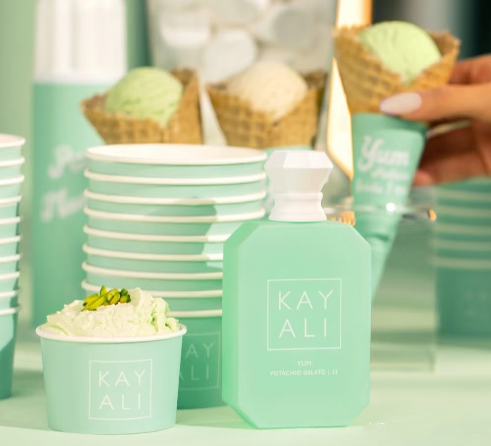 Kayali Yum Pistachio Gelato Vanilla 28 Candy Rock Sugar Perfume 100ml Eau De Parfum Men Woman Fragrance 3.4oz Long Lasting Smell EDP Neutral Cologne Spray High quality