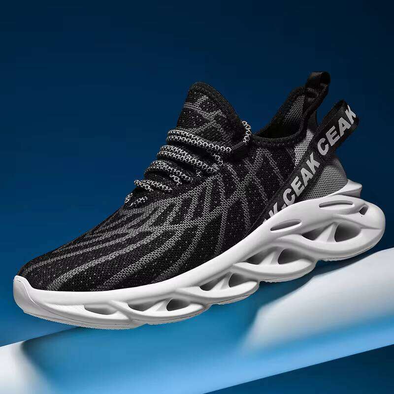 Popular Fashion Flying Woven Sports Casual Men's Soft and Comfortable Running Shoes