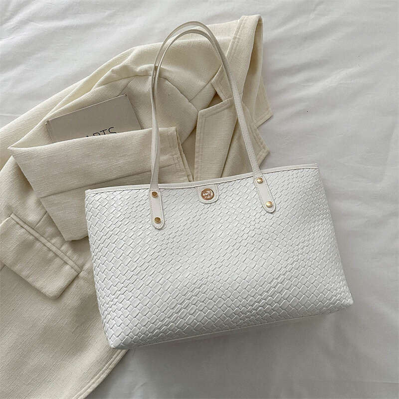 2024 New Women's Casual Large Capacity Tote for College Students Fashionable Simple Shoulder Bag