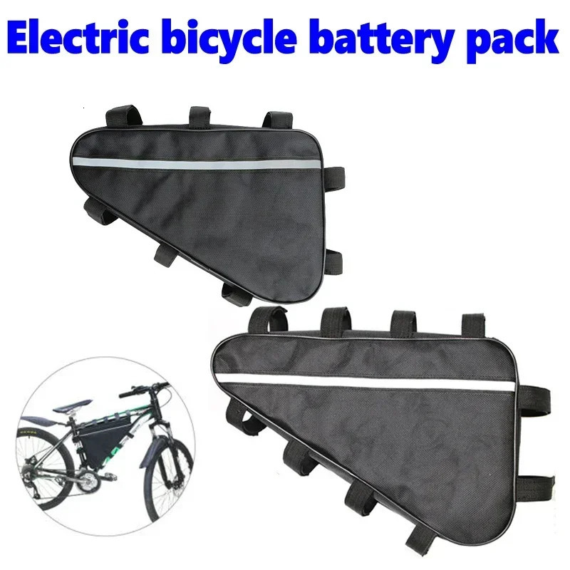 Bicycle Triangle Battery Pack Waterproof 210D Oxford Cloth Converted MTB Road Bike Tube Frame Case Storage Bike Bag 250610