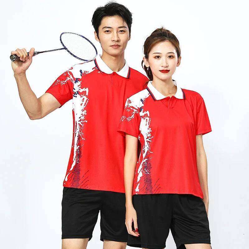 Women Badminton Shirt Print Golf Wear Quick Dry Table Tennis Uniform Tops Hot Sell Ping Pong Volleyball Jersey Clothes GJ252