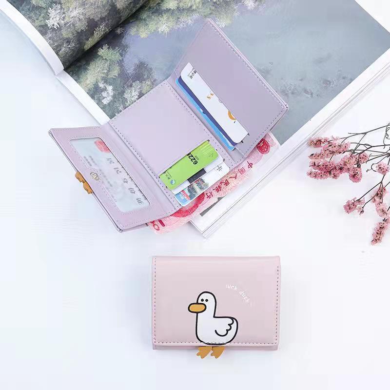 Free Shipping 2025 New Designer Bag For Women With Multiple Card Slots Cute And Practical Duck Short Wallet Coin Bag Exquisite And Trendy Card Bag