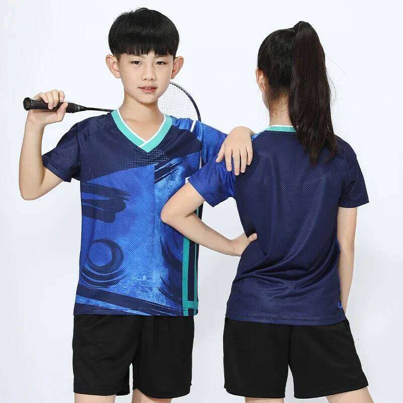 Fashion Men's Sportswear T-Shirt Outdoor Badminton Table Tennis Training Clothes Summer Short-Sleeved Loose Tops GJ247