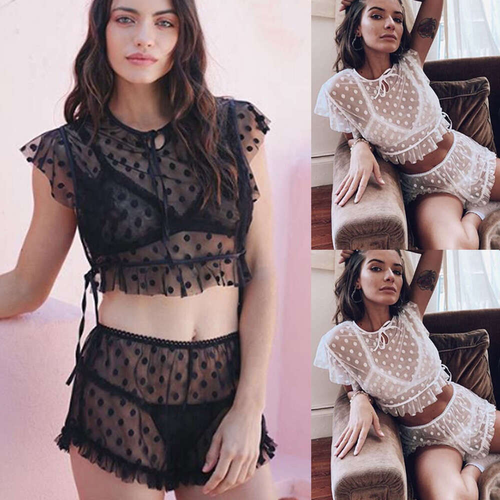 Spell Lingerie Porn Suits Pajamas Lace Hollow Out Mini Skirt Alluring Sexy Lingerie Set Sexy Lingerie