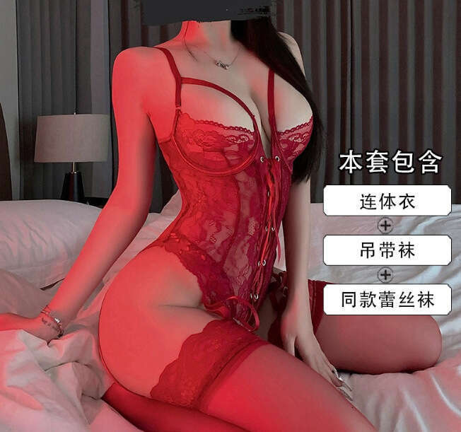 Spell Lingerie Porn Suits Sexy Lingerie Purple Lace Bodysuit Strap Uniform Pure Desire Hollow Out See Through Inner Sleepwear NY Nightdress Sexy Linge