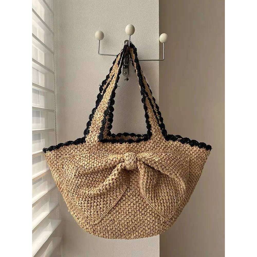 NEW Summer Women Large Capacity Shoulder Raffia Straw Basket Handbag Fashion Female Designer Beach Bag Shopper Tote