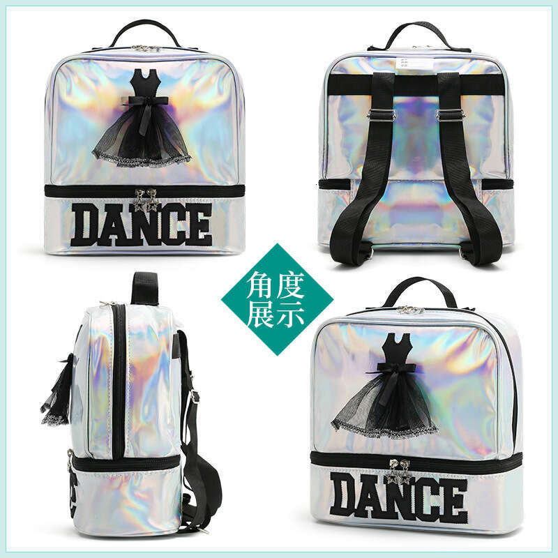Children's Fashion Laser Backpack Ballet Latin Storage Girls' Dance Bag