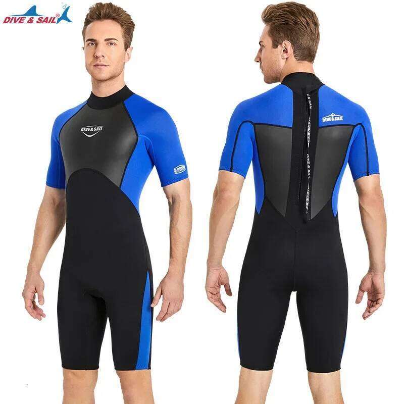 2mm Diving Short Sleeve Warm Wetsuit Large Snorkeling Swimming Cold Proof Thermal Surfing Suit Men Women Shorty Swimwear