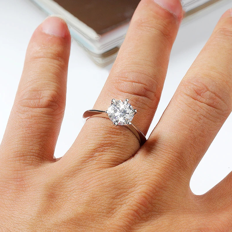 Smyoue GRA Certified 1-5CT Ring VVS1 Lab Diamond Solitaire Ring for Women Engagement Promise Wedding Band Jewelry 250610