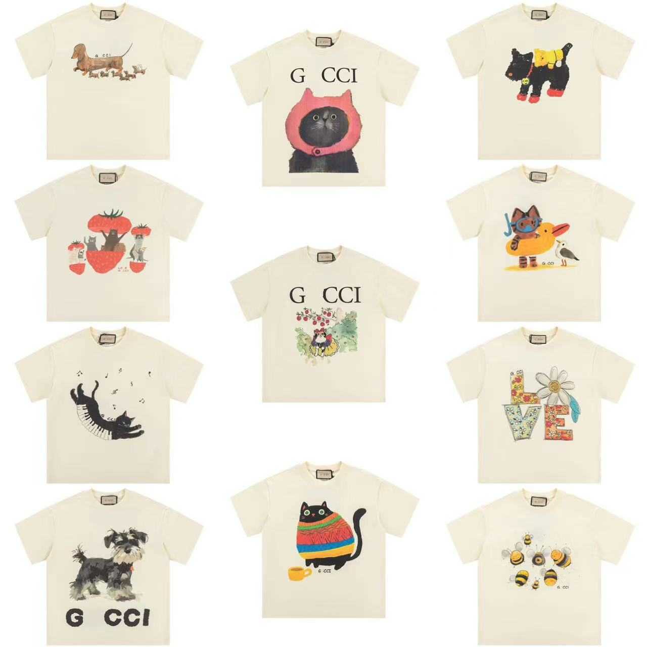 New High GU Animal Pattern Print Unisex Short Sleeve T-Shirt T250609