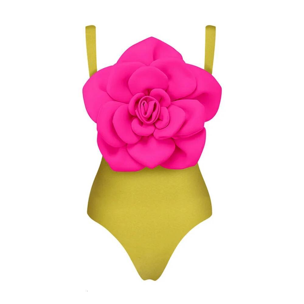2025 3D Flower Bikini Set With Cover Up Swimsuit Women Sexy Floral Swimwear High Waist Monokini Desire Bodysuit Swim Suit