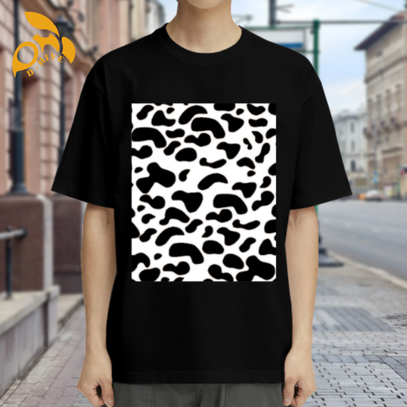 Designer Oversize Customized leopard print cow print Men's Women's shirt Short Sleeve Round neck outdoor breathable cotton printed Free Ship