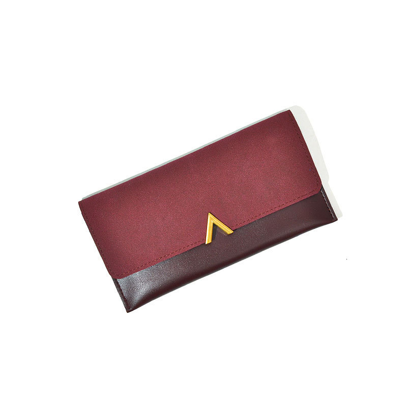 Free Shipping 2025 New Designer Bag Trendy Color Block Women's Long Wallet Simple Multifunctional Fashionable Exquisite Practical Card Bag