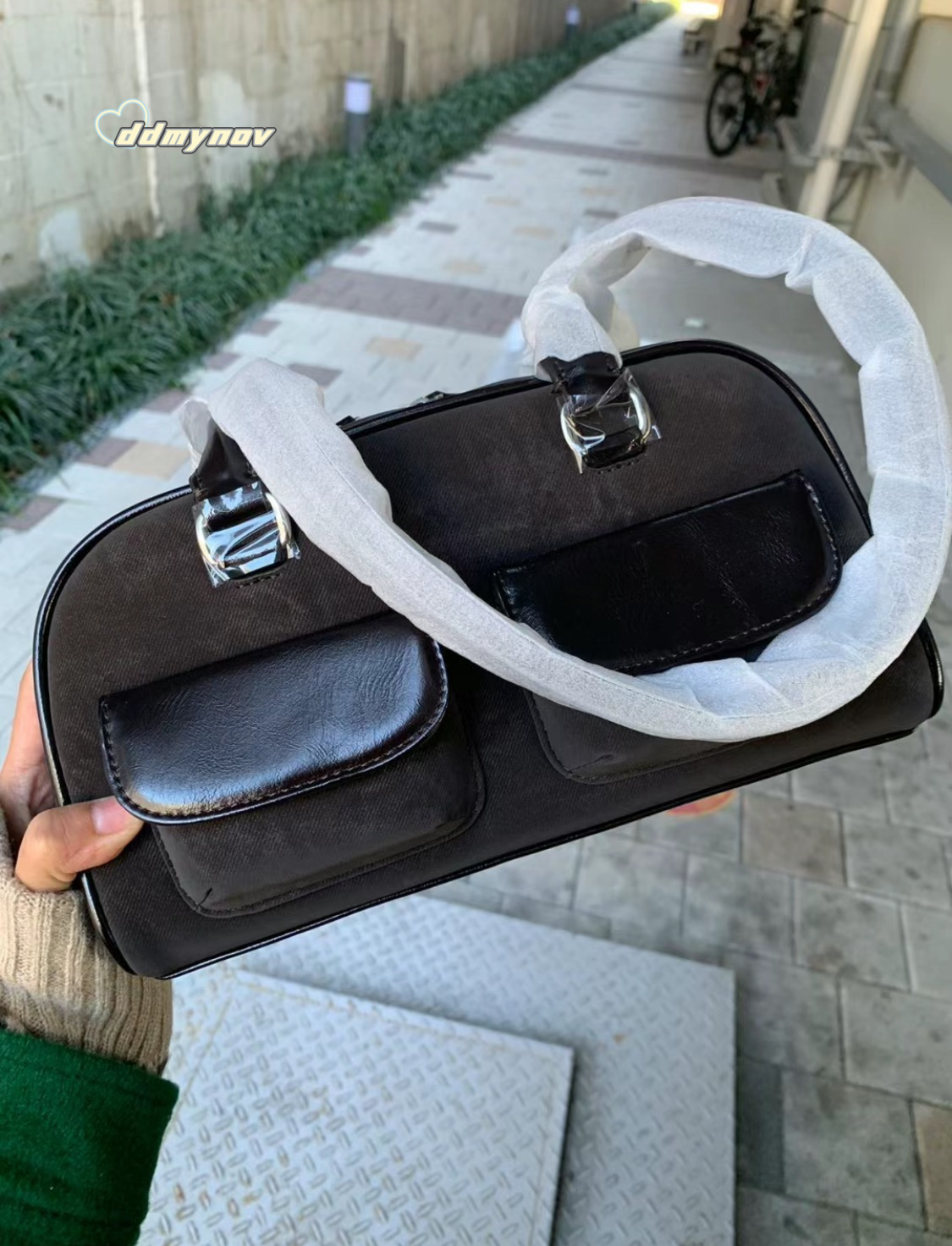 Korean Seo Ye-jung Same Style Bowling Bag Niche Boston High-end Casual Single Shoulder Handbag for Women ddmynov
