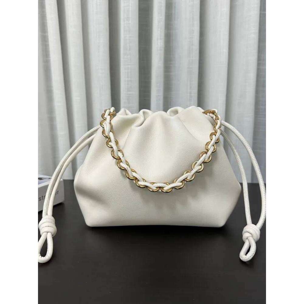 Office Women Single Chain Strap Shoulder String Bucket Versatile Multi Functional Design Casual Split Leather Crossbody Bag 2025/06/10