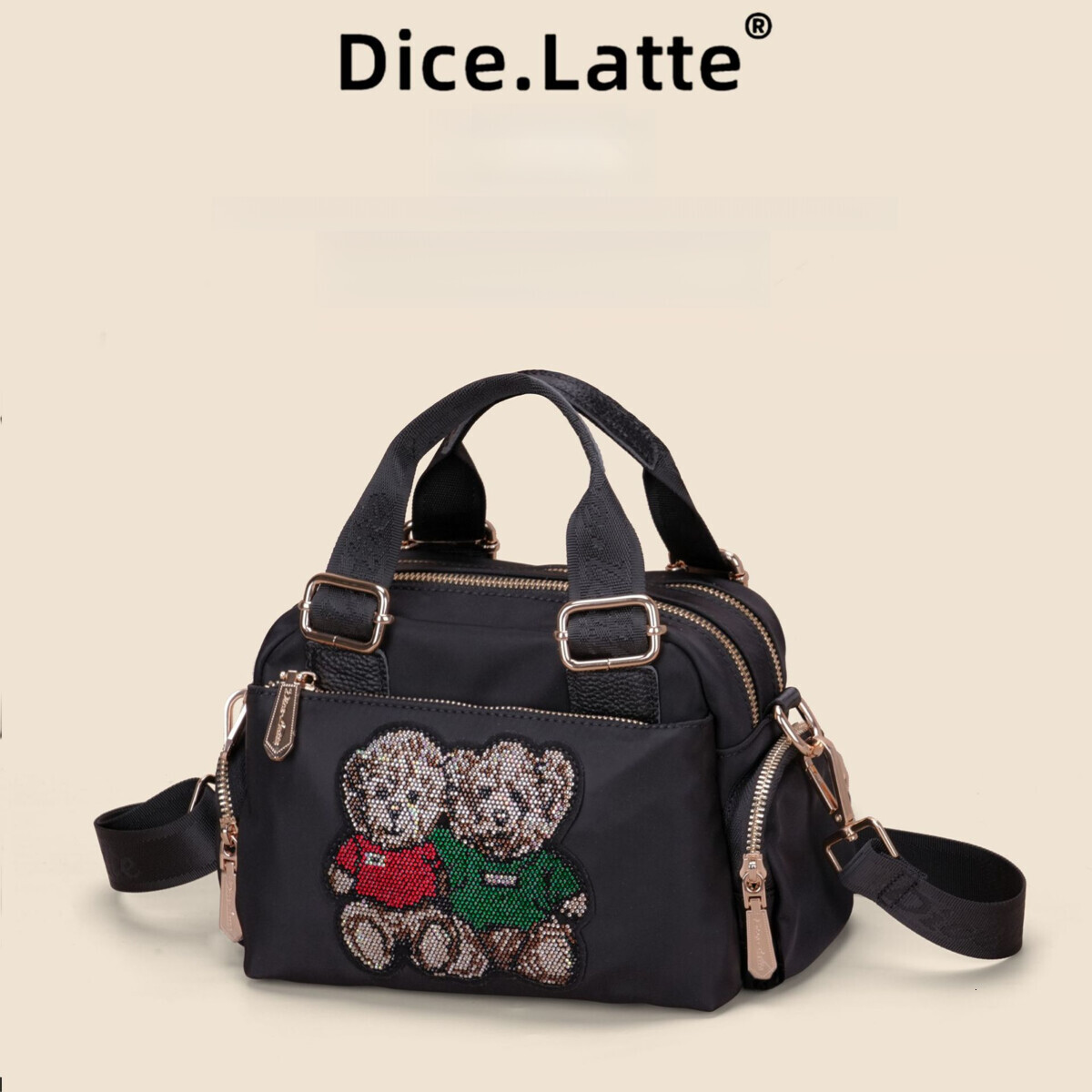 Free Shipping New Simple Crossbody Bag Women's Luxury Small Panda Diamond-encrusted Handbag Lightweight Phone Bag For Girls Shoulder Bag For Desi