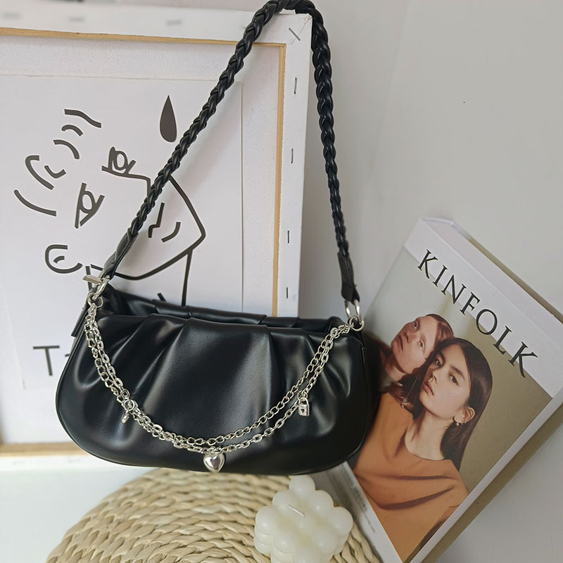Luxury Wallet With Free Shipping 2025 New Designer Bag Pleated Soft Leather Shoulder Bag Fresh Style High-end Chain Woven Women's Handbag