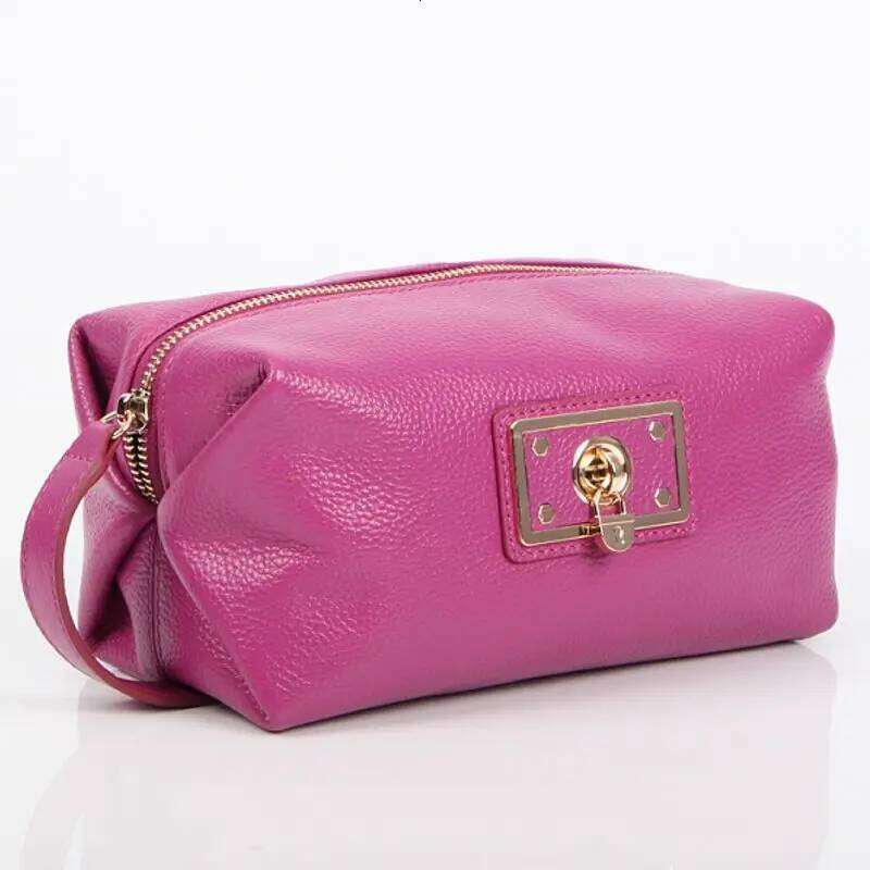 Fashion Trend Women Genuine Real Leather Underarm Female Small Pouch Bag Lady Cosmetic Bags Make Up Beauty Bagsr