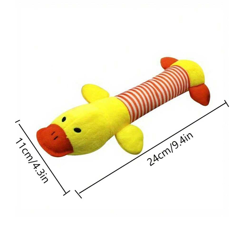 Dual Purpose Canine Chewable Rubber Bouncy Balls w/ Audible Stuffed Companion