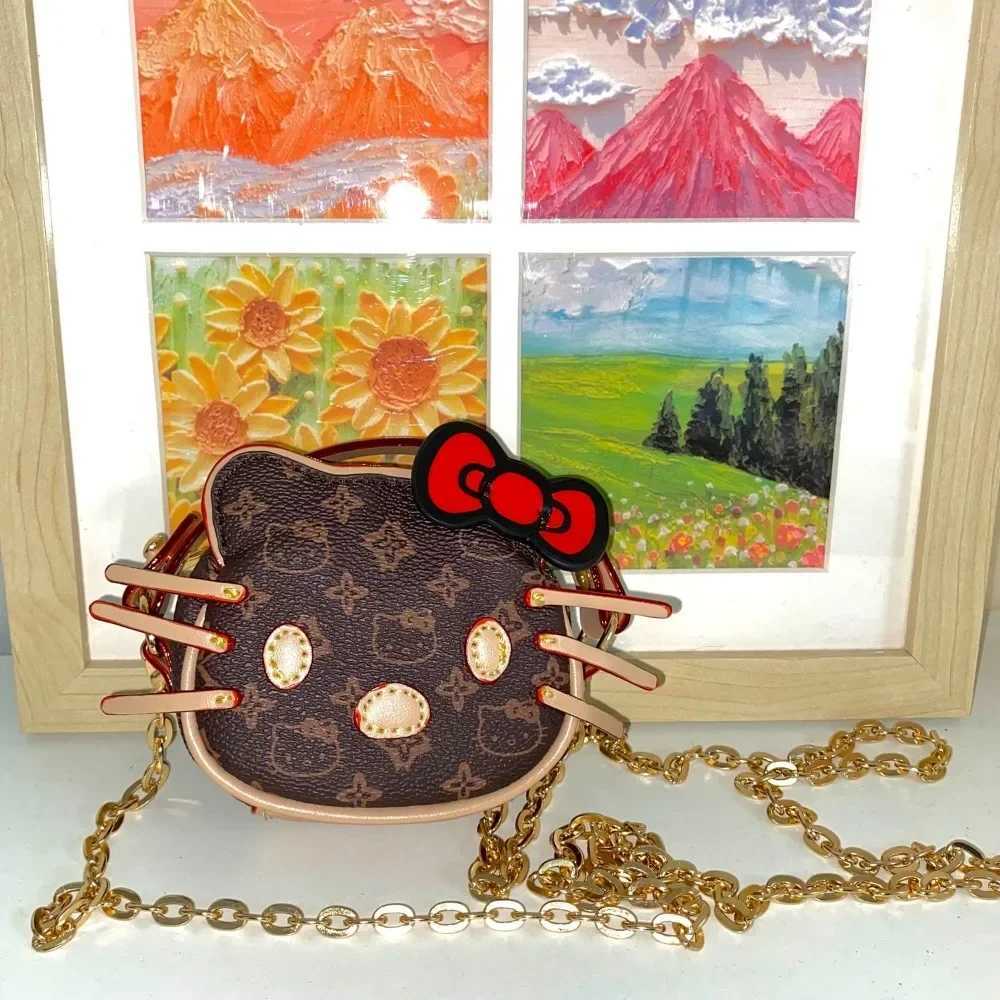 Sanrio Hello Kitty Messenger Bag Cute Cartoon Originality Simple Storage Bag New Fashion Delicate Personality Versatile Handbag Gifts w250620
