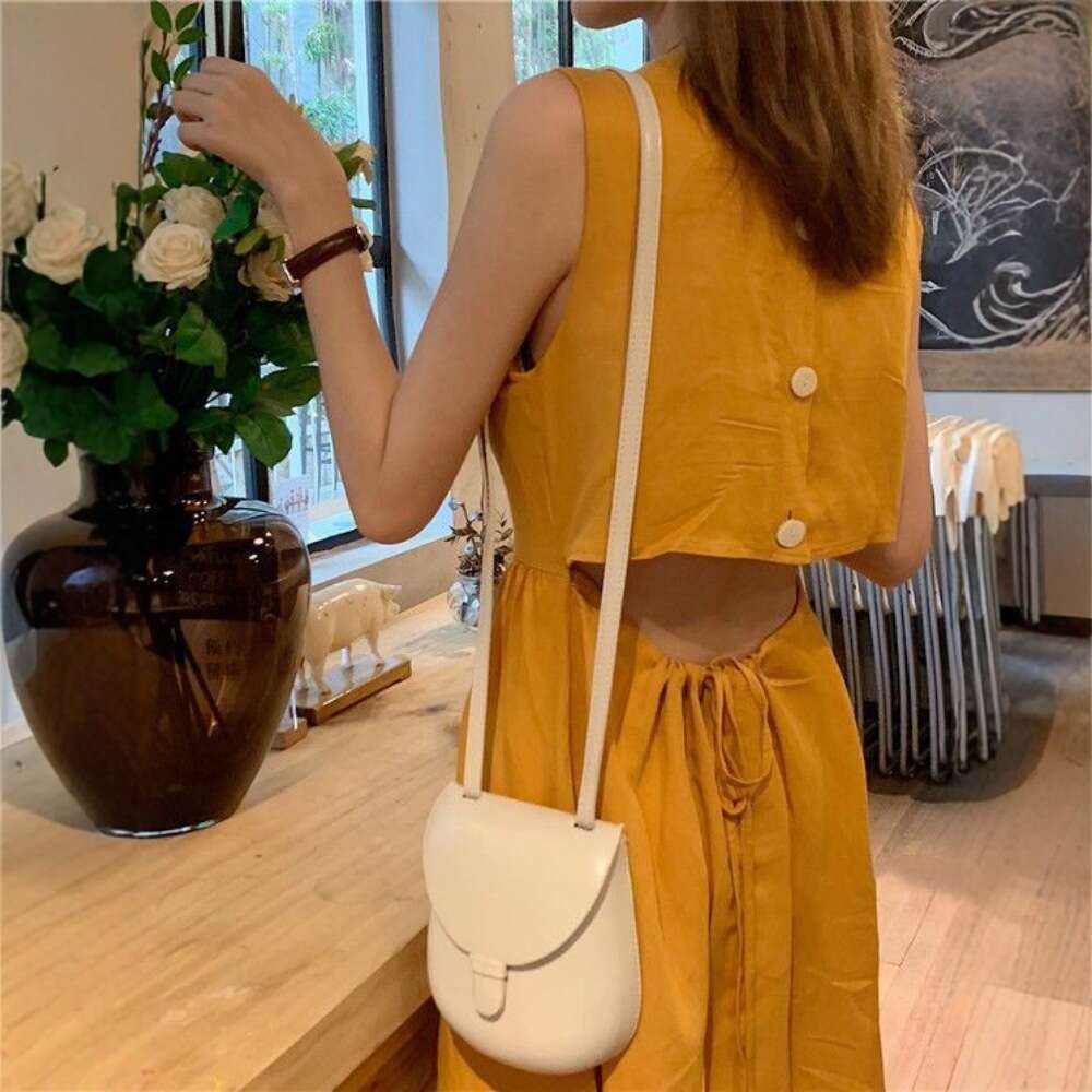 2025 New Pastoral Crossbody Ins Style Chubby Shoulder High Appearance Cute Solid Color Phone Bag