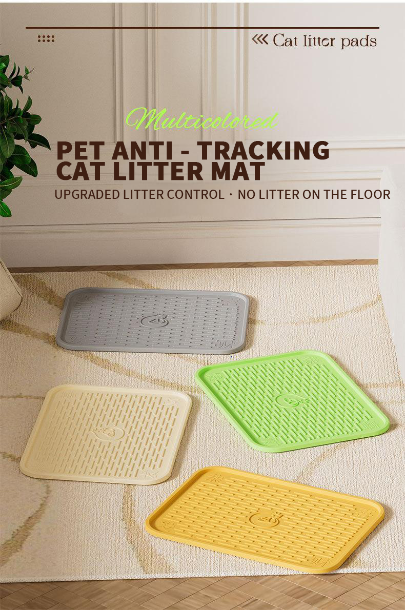 Oversized cat litter mat cat litter box splash proof mat waterproof sand control board pet dining table mat carpet mat wholesale