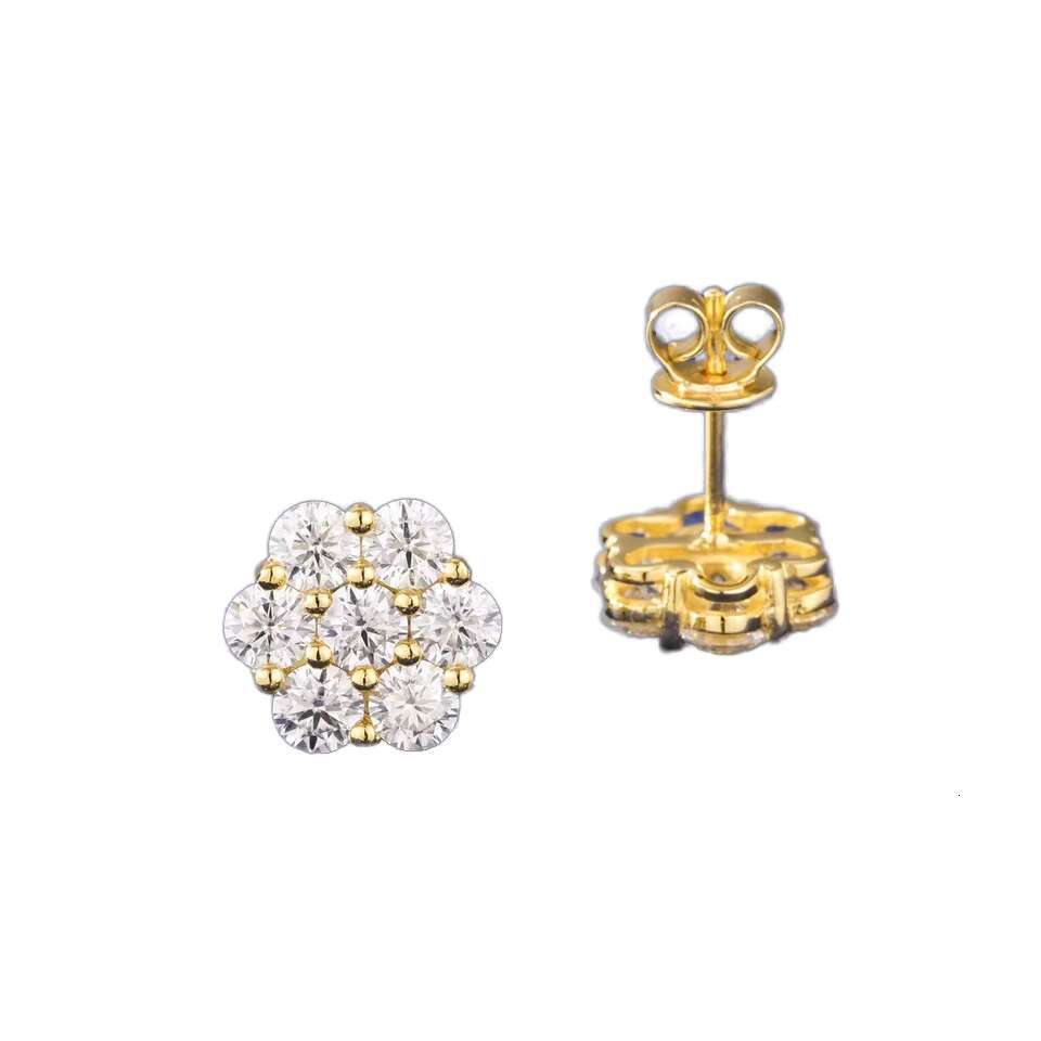 VVS Diamond Moissanite Fine Stud Earrings 925 Sterling Silver Jewelry with D Colors Charm Making Rings Earrings