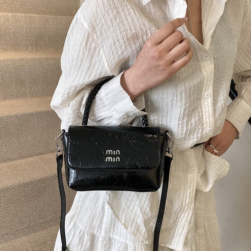 Premium Texture Minimalist Versatile Women Handheld Square Bag 2025 New Release Commuter Crossbody Bag Blue Silver