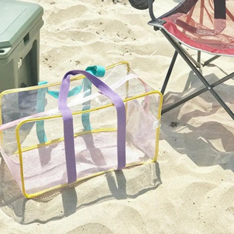 Travel PVC Cosmetic Bags Women Transparent Clear Zipper Makeup Bags Organizer Bath Wash Bag Make Up Tote Handbags Case 250606