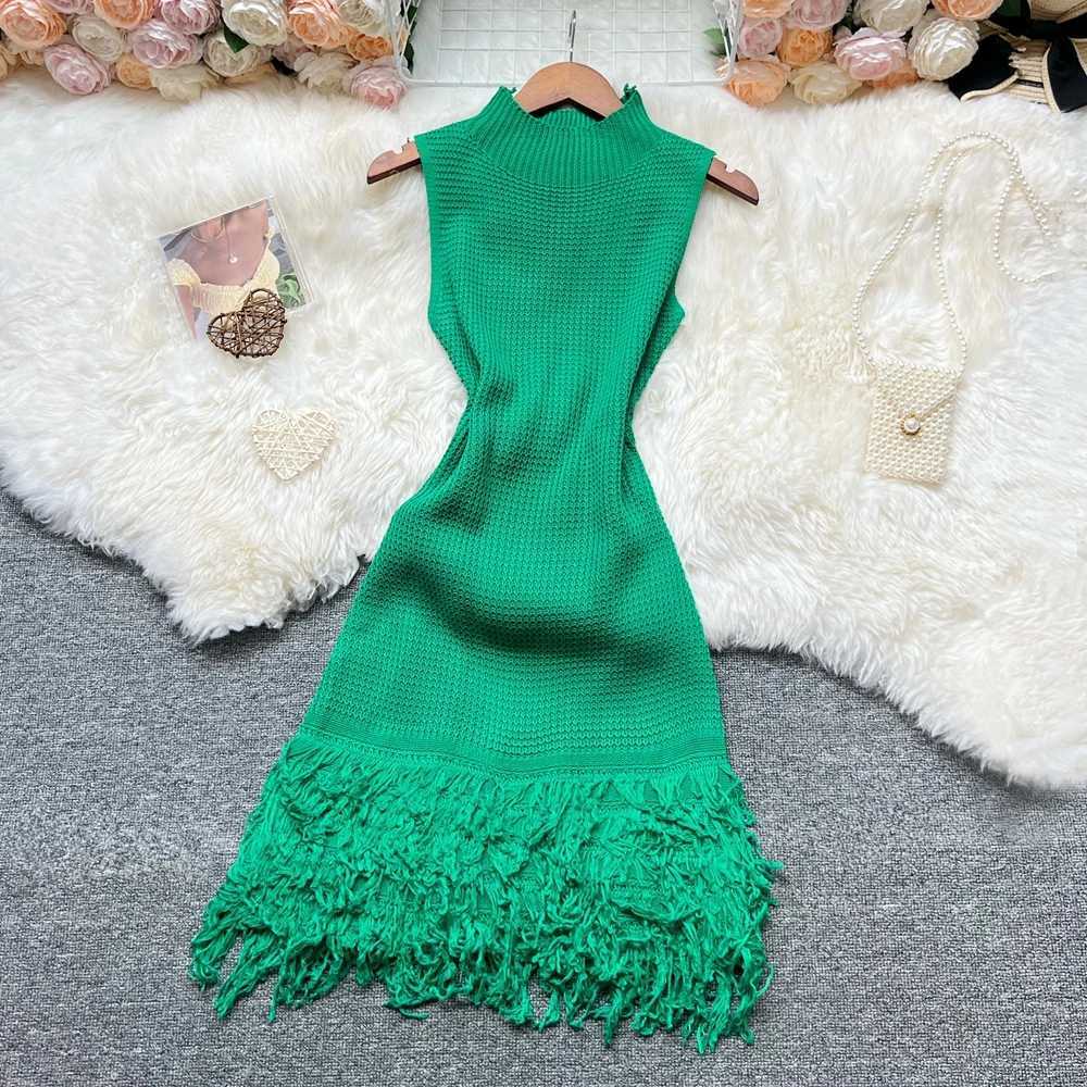 YuooMuoo Women Dress 2025 New Summer Fashion Sexy Openwork Stitching Sleeveless Bodycon Party Dress Korean Lady Beach Dresses XJ250610