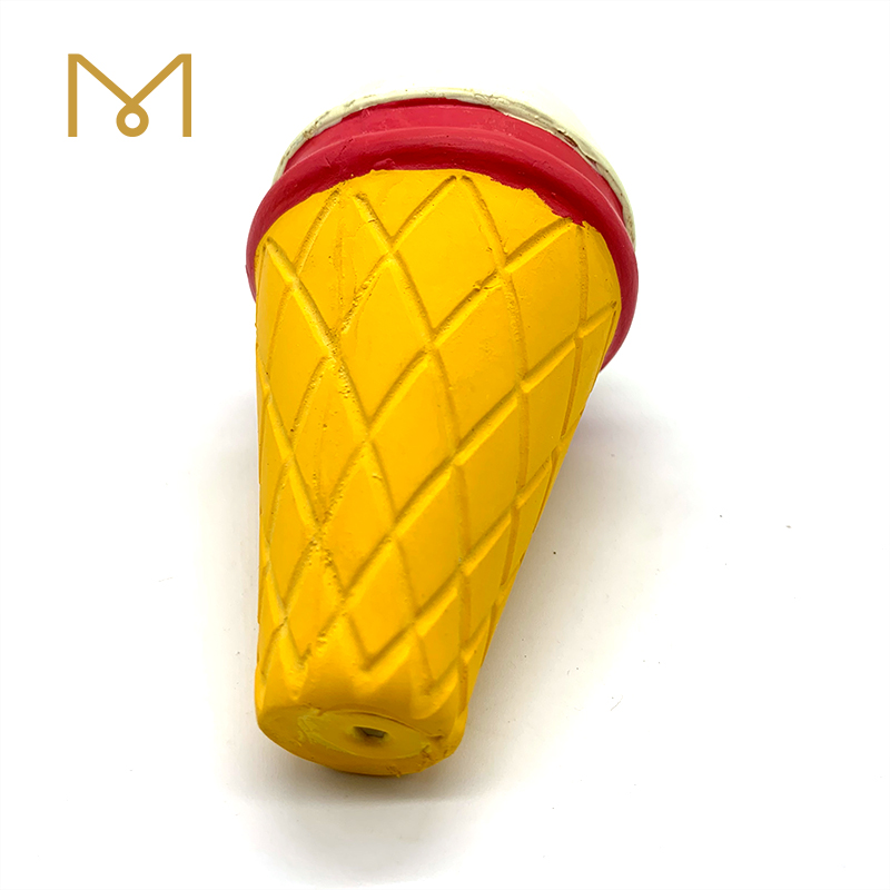 Squeaky Rubber Chew Dog Toy Colorful Screaming Soft New Natural Wholesale Food Latex Ice Cream Dog Toys 6pcs/Pack