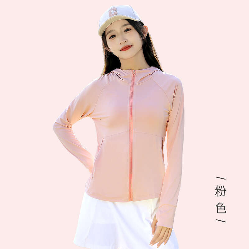 Designer Clothing 2025New Ice Silk Jacket Summer Thin Slimming Hooded Coat, Sun Protection Clothing, Tight-Fitting Top