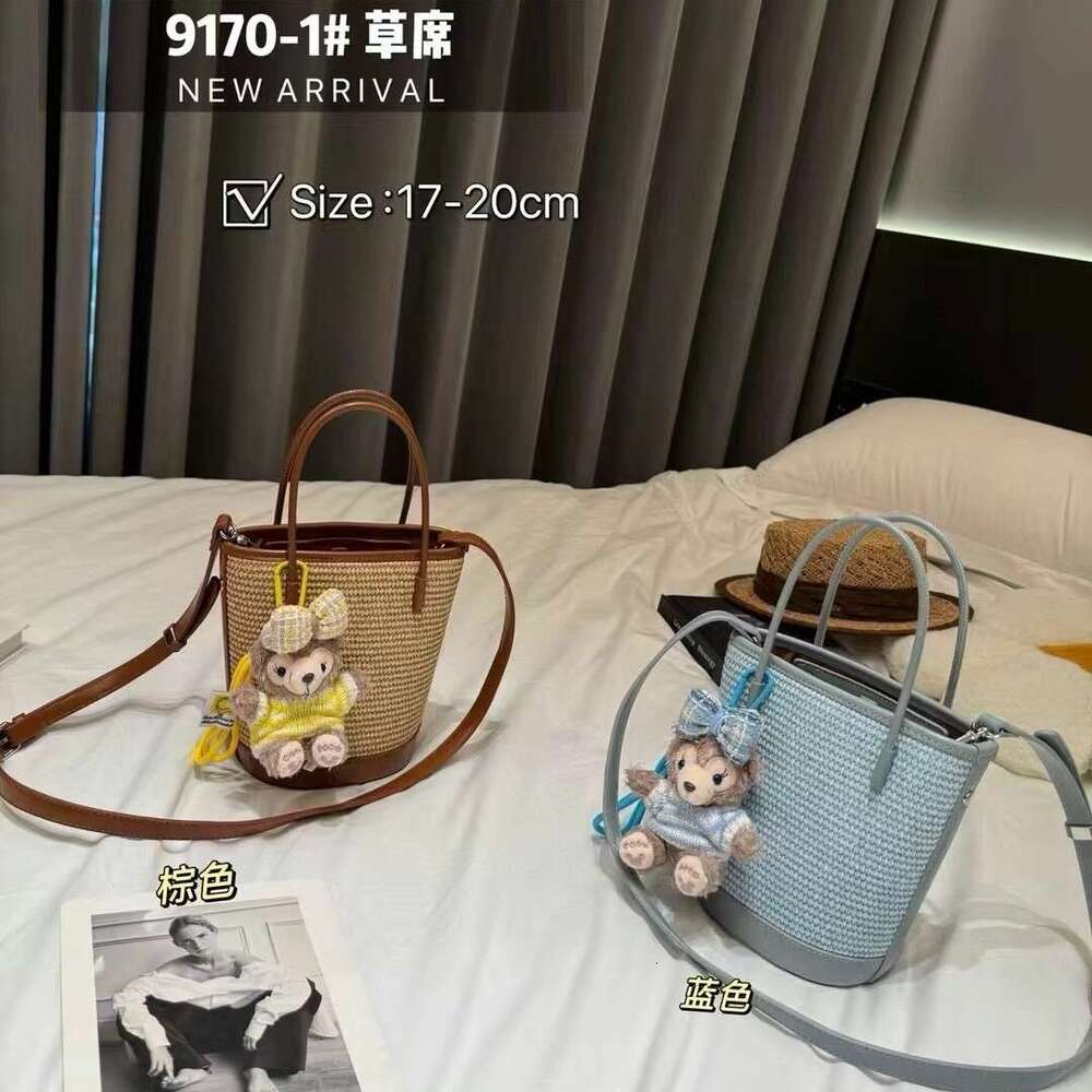 2025 New Straw Woven Commuter Handbag Casual Beach Vacation Tote Fashion Crossbody Bag